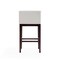 Manhattan Comfort Kingsley Barstool in Ivory and Dark Walnut (Set of 3) 3-BS012-IV - alternate 2